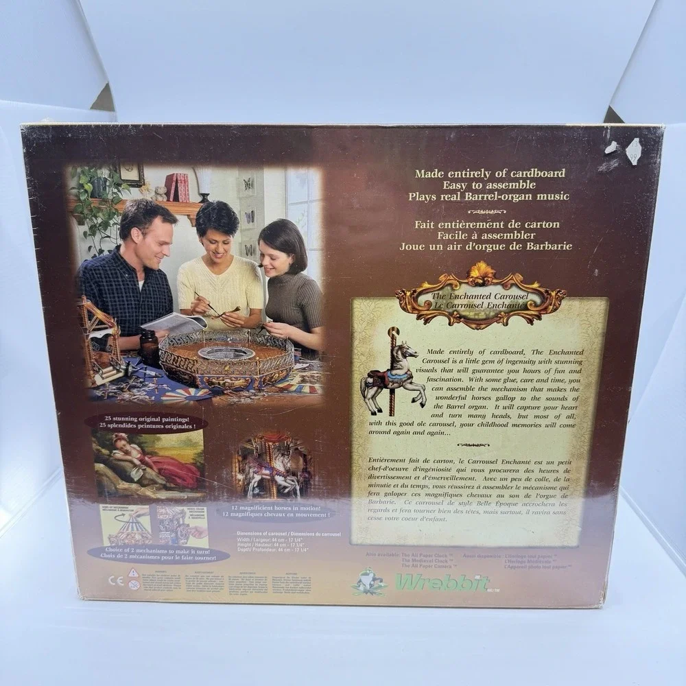 The Enchanted Carousel Musical Motion 3D Puzzle Wrebbit‎ Built Art New Sealed
